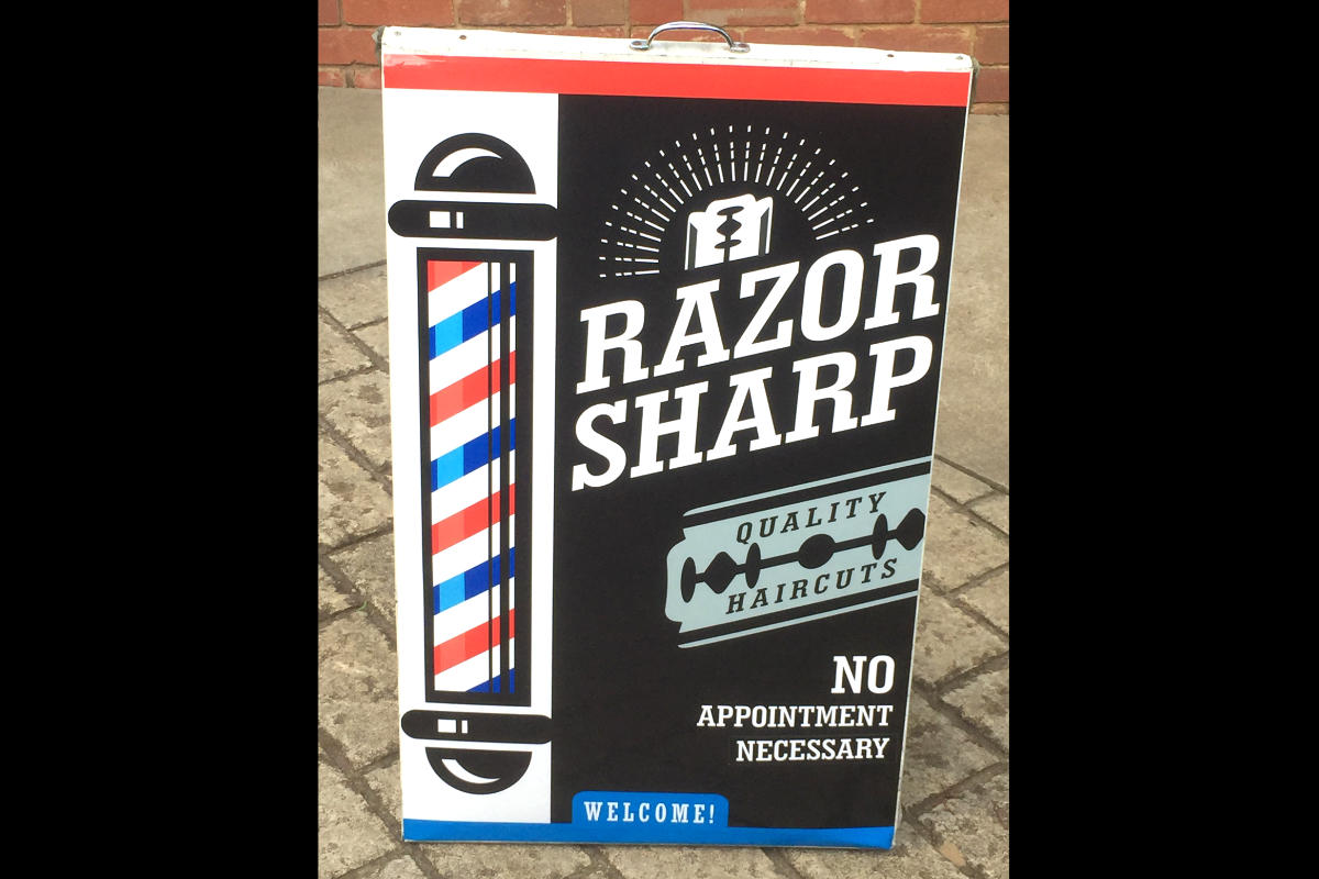 Hairdressing A Board Sign by Signspec Signs