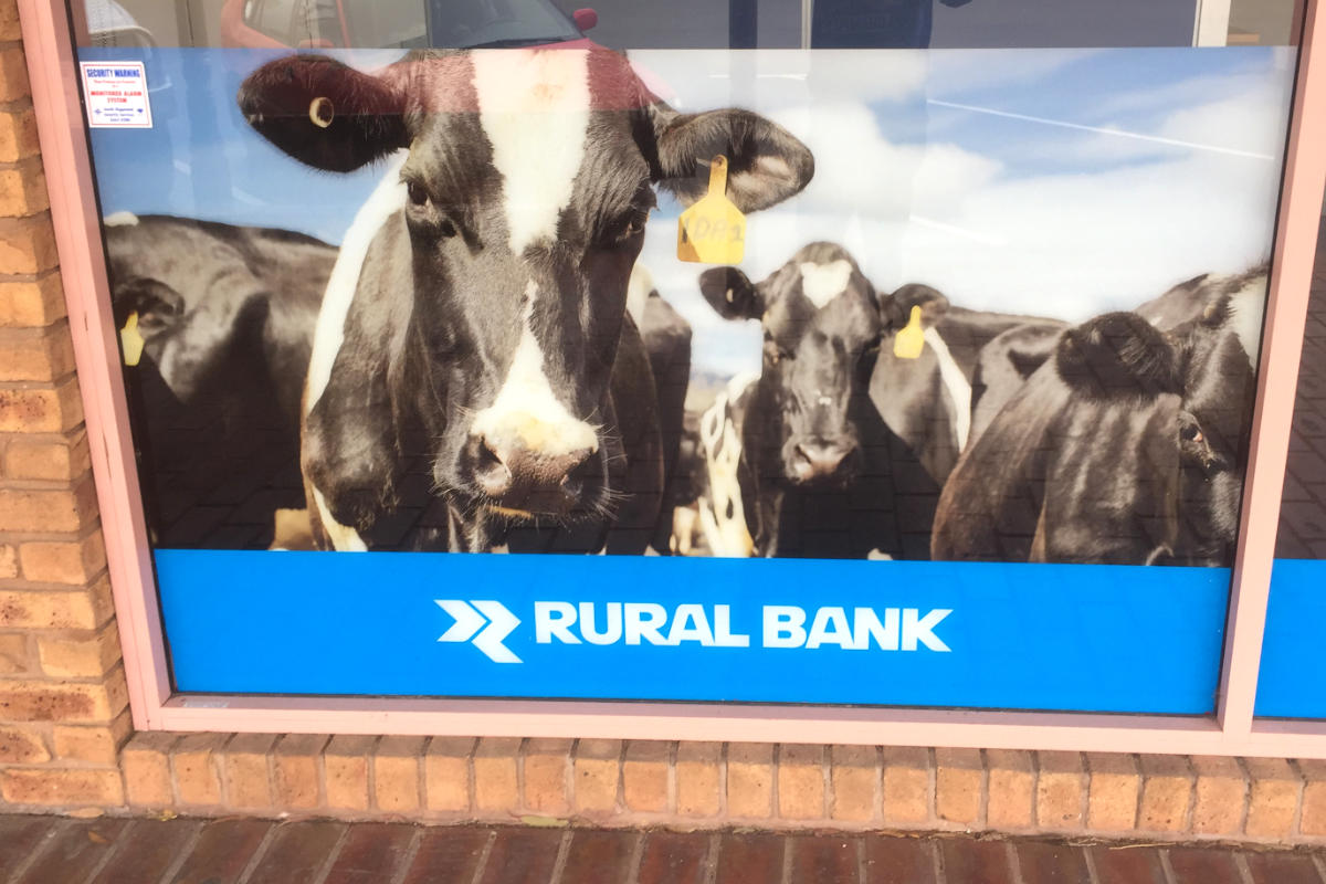 Bank digitally printed window sign by Signspec Signs Leongatha