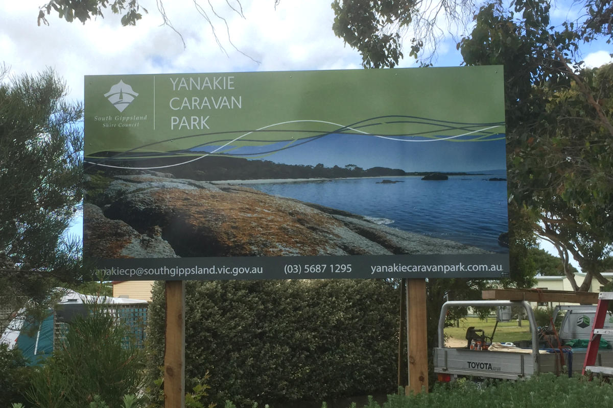 Caravan Park digitally printed sign 2