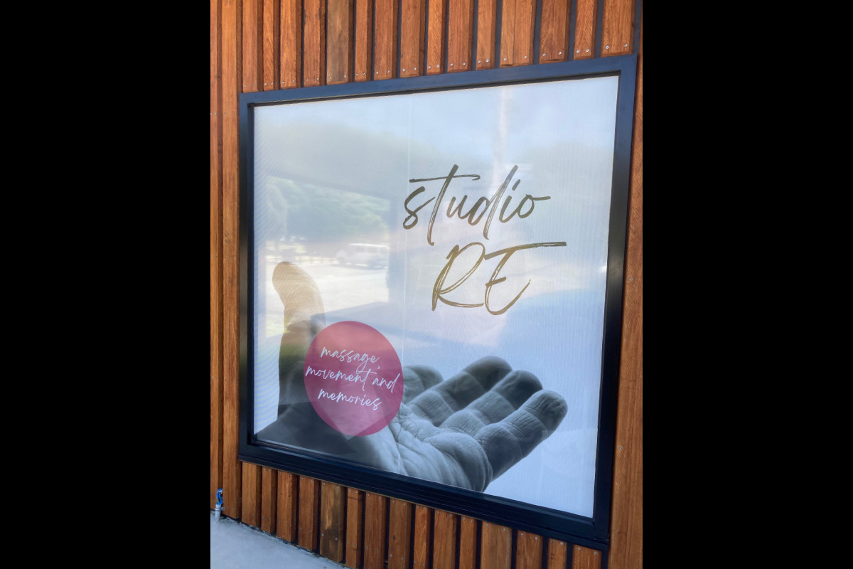 Massage studio digitally printed sign by Signspec