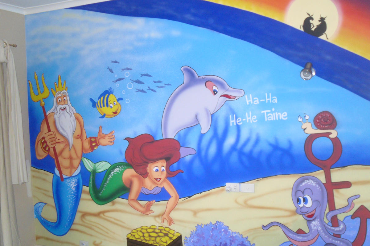 Children wall mural - mermaid theme