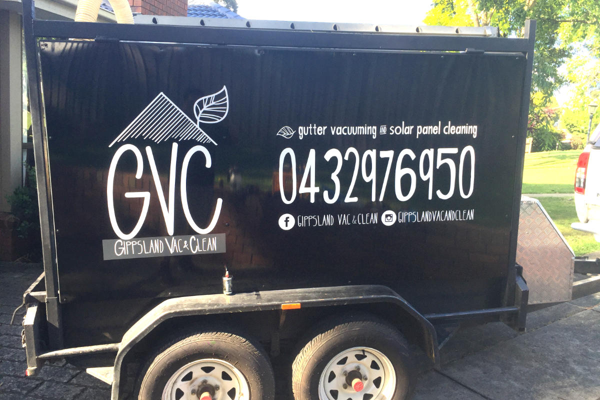 Gippsland cleaning trailer signage by Signspec Signs