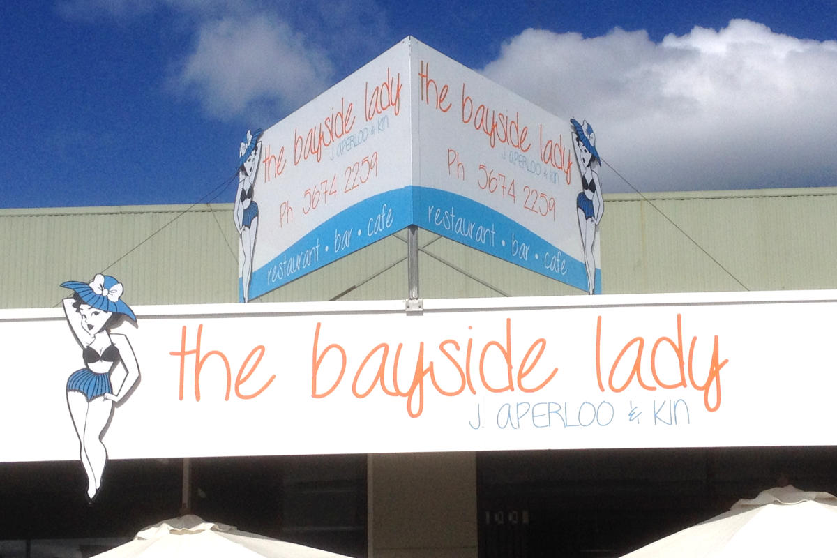 Bayside Lady cafe/restaurant sign