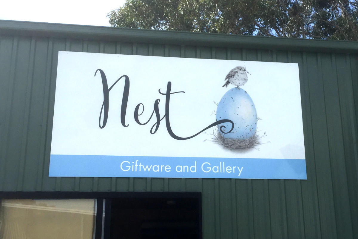 Gift shop gallery building sign by Signspec Signs