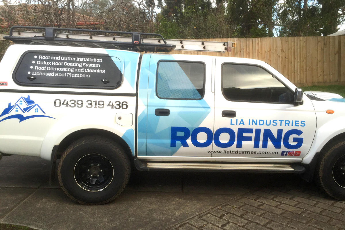 Roofing ute vehicle signage